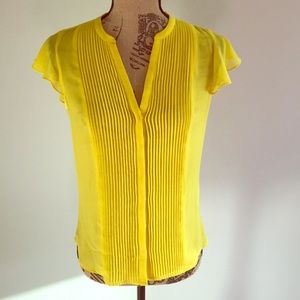 Yellow H&M button up blouse